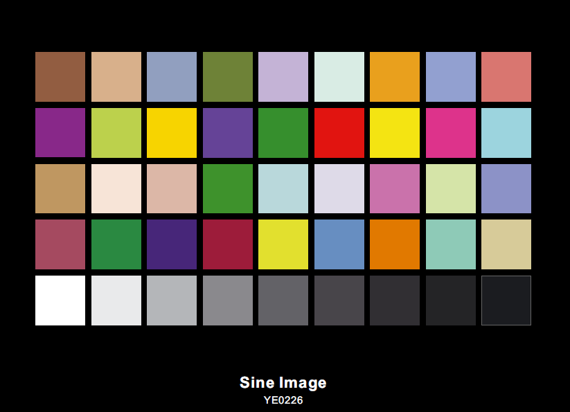Grafico di prova del rendering del colore DTV